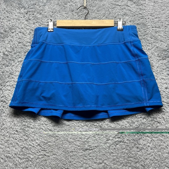 Lululemon Skort Womens 10 Blue Pace Rival Mid Rise Skirt Running Tennis Golf - Picture 3 of 12